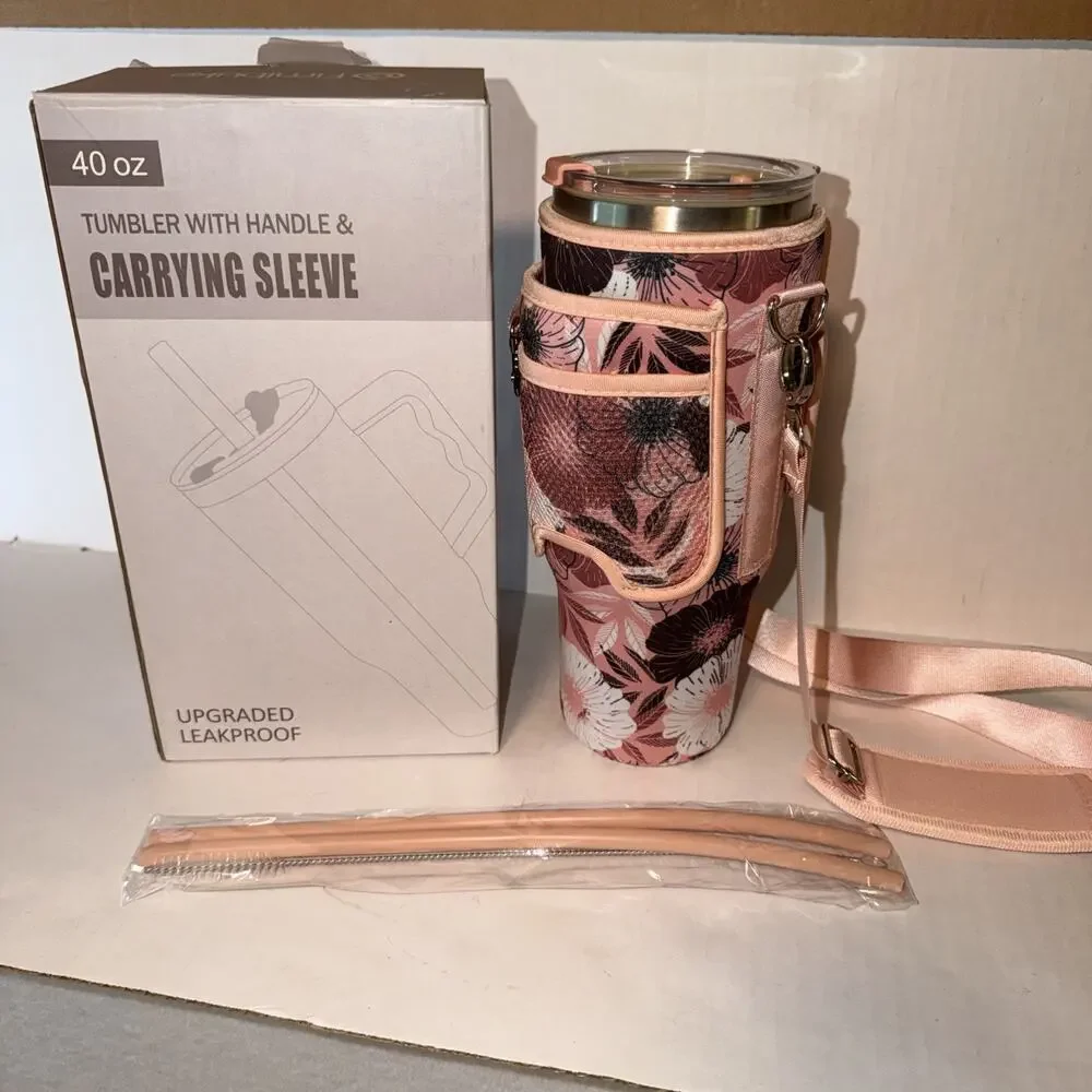 40 Ounce Tumblr With Handle And Carrying Sleeve